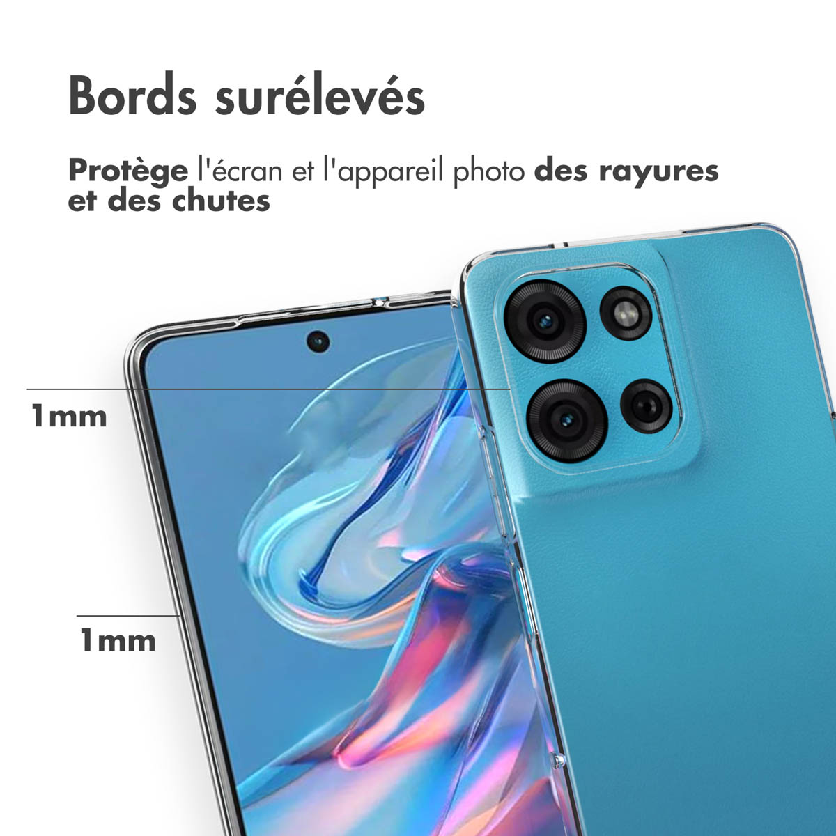 Accezz Clear Backcover Motorola Moto G75 5G - Transparant - Afbeelding 8