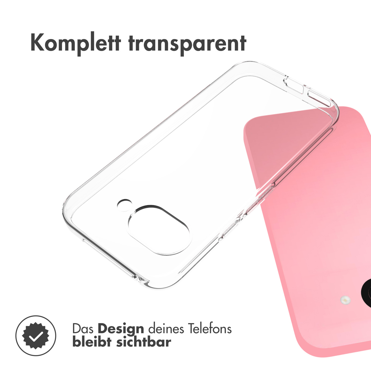 Accezz Clear Backcover Google Pixel 9A - Transparant - Afbeelding 4