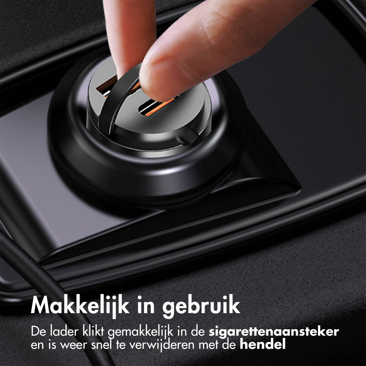 Accezz Autolader | Snellader met 2 poorten - USB-A 30 watt + USB-C 65 watt - Zwart - Afbeelding 10