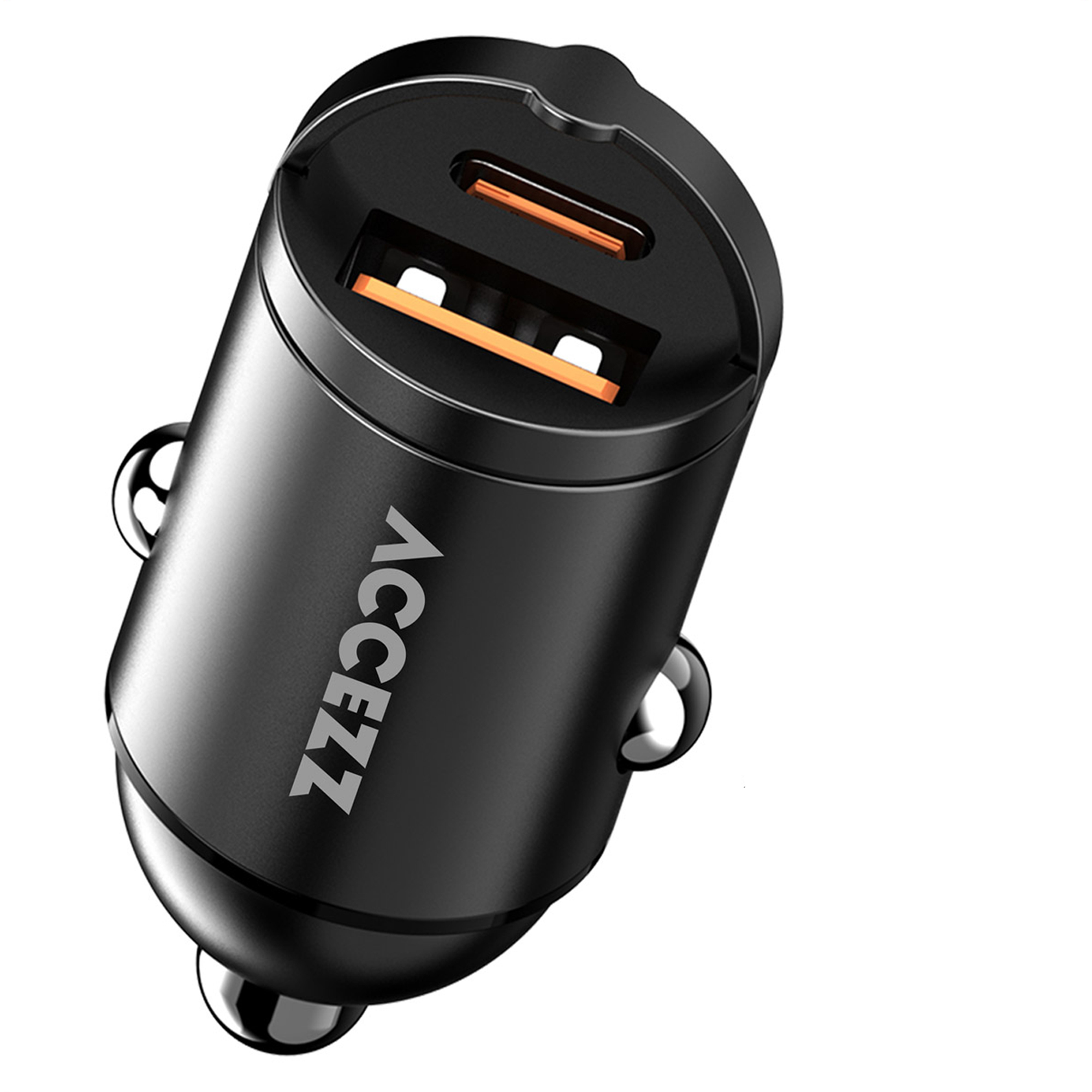 Accezz Autolader | Snellader met 2 poorten – USB-A 30 watt + USB-C 65 watt – Zwart