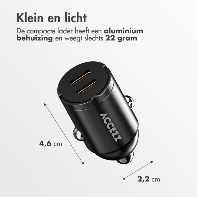 Accezz Autolader | Snellader met 2 poorten - 2x USB-C 65 watt - Afbeelding 7