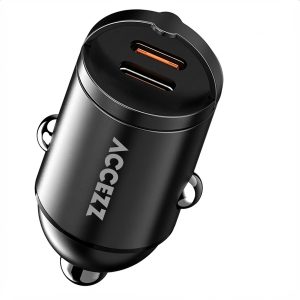 Accezz Autolader | Snellader met 2 poorten - 2x USB-C 65 watt