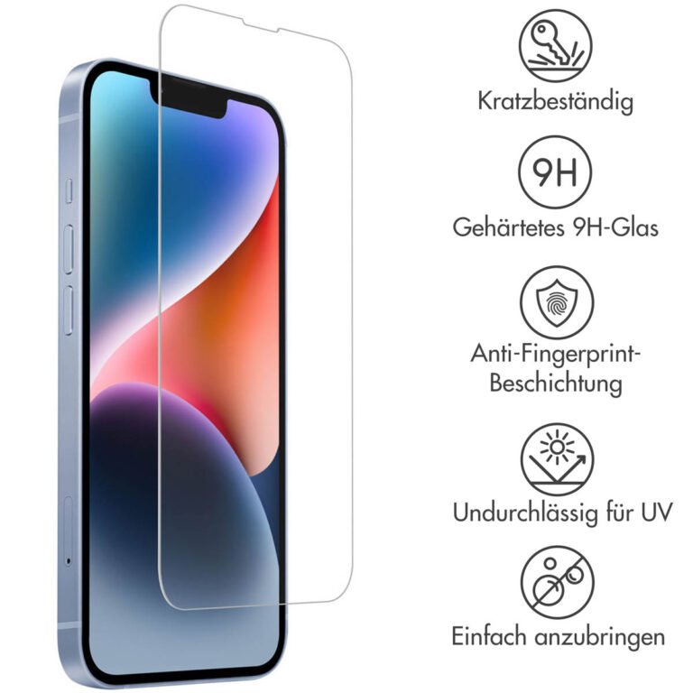 Accezz Gehard Glas Screenprotector 2-pack Apple iPhone 13 / 13 Pro / 14 / 16e - Afbeelding 8