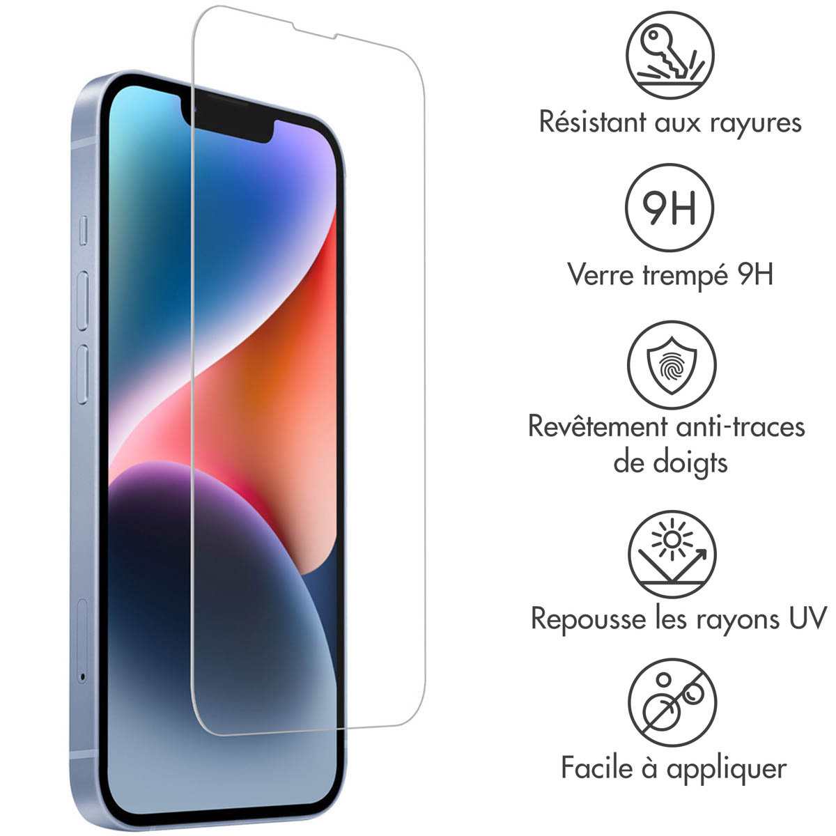 Accezz Gehard Glas Screenprotector 2-pack Apple iPhone 13 / 13 Pro / 14 / 16e - Afbeelding 5