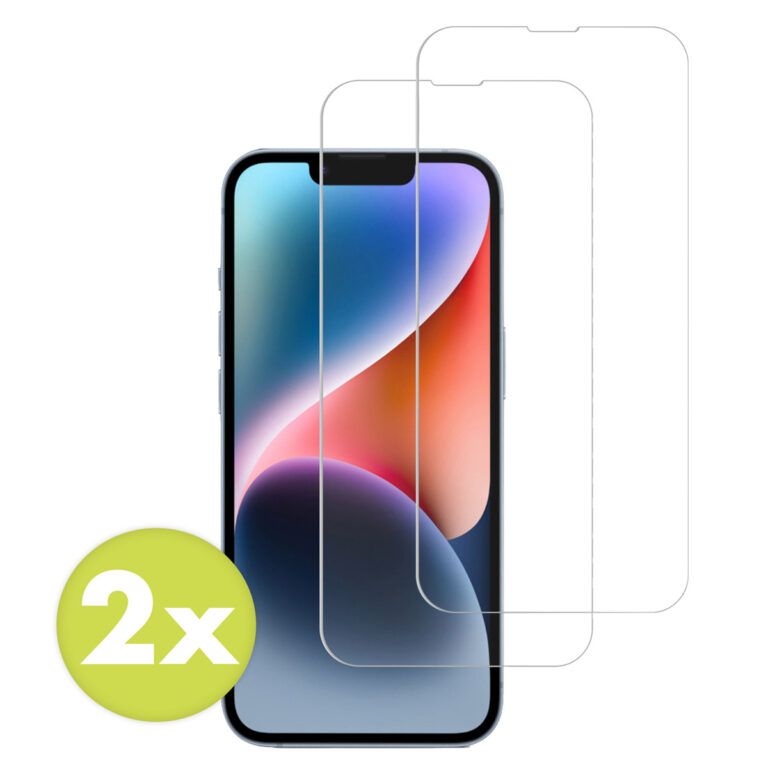 Accezz Gehard Glas Screenprotector 2-pack Apple iPhone 13 / 13 Pro / 14 / 16e - Afbeelding 4