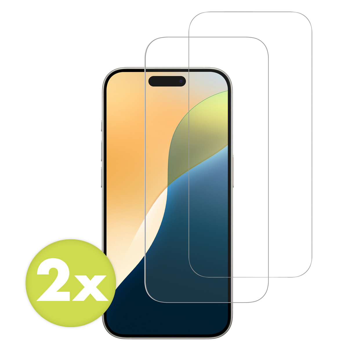 Accezz Gehard Glas Screenprotector 2-pack Apple iPhone 17 / 17 Pro / 16 Pro - Afbeelding 2