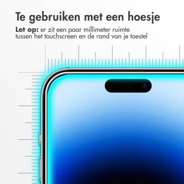 Accezz Gehard Glas Screenprotector 2-pack Apple iPhone 15 / 15 Pro / 16 - Afbeelding 6