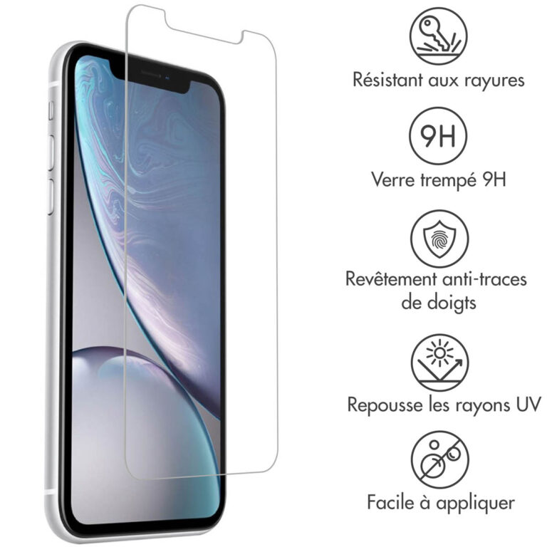 Accezz Gehard Glas Screenprotector 2-pack Apple iPhone 12 (Pro) / 11 / XR - Afbeelding 8