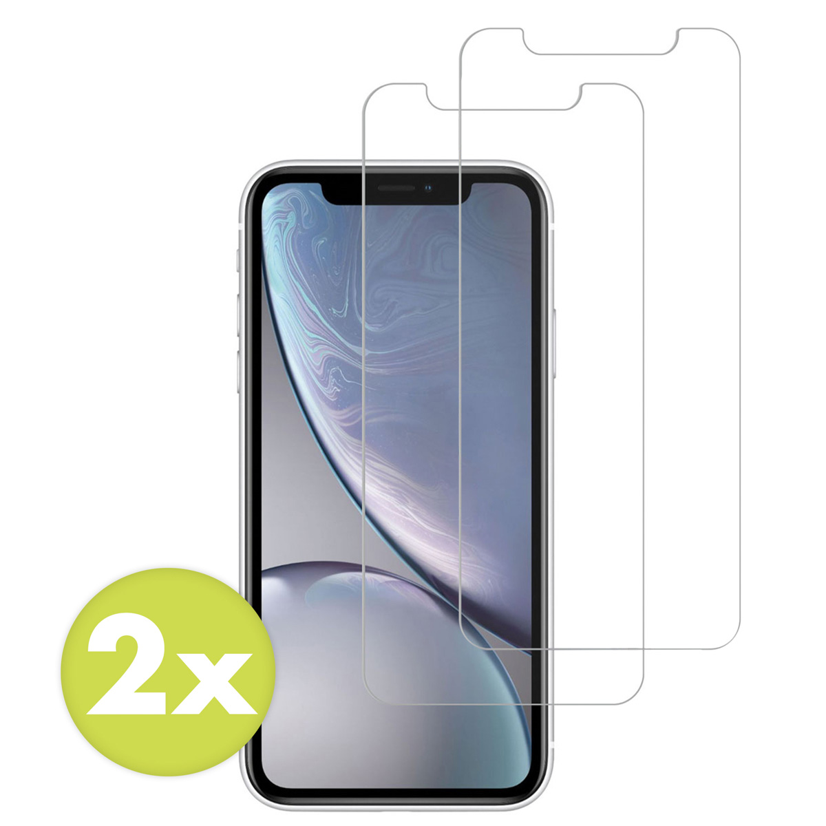 Accezz Gehard Glas Screenprotector 2-pack Apple iPhone 12 (Pro) / 11 / XR - Afbeelding 3