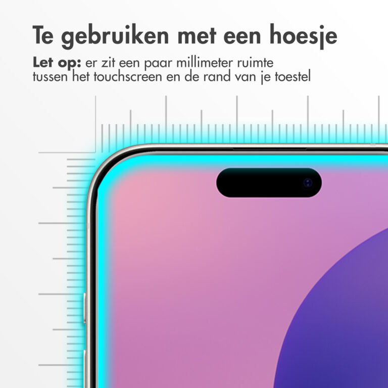 Accezz Gehard Glas Screenprotector 2-pack Apple iPhone 16 Pro Max - Afbeelding 6