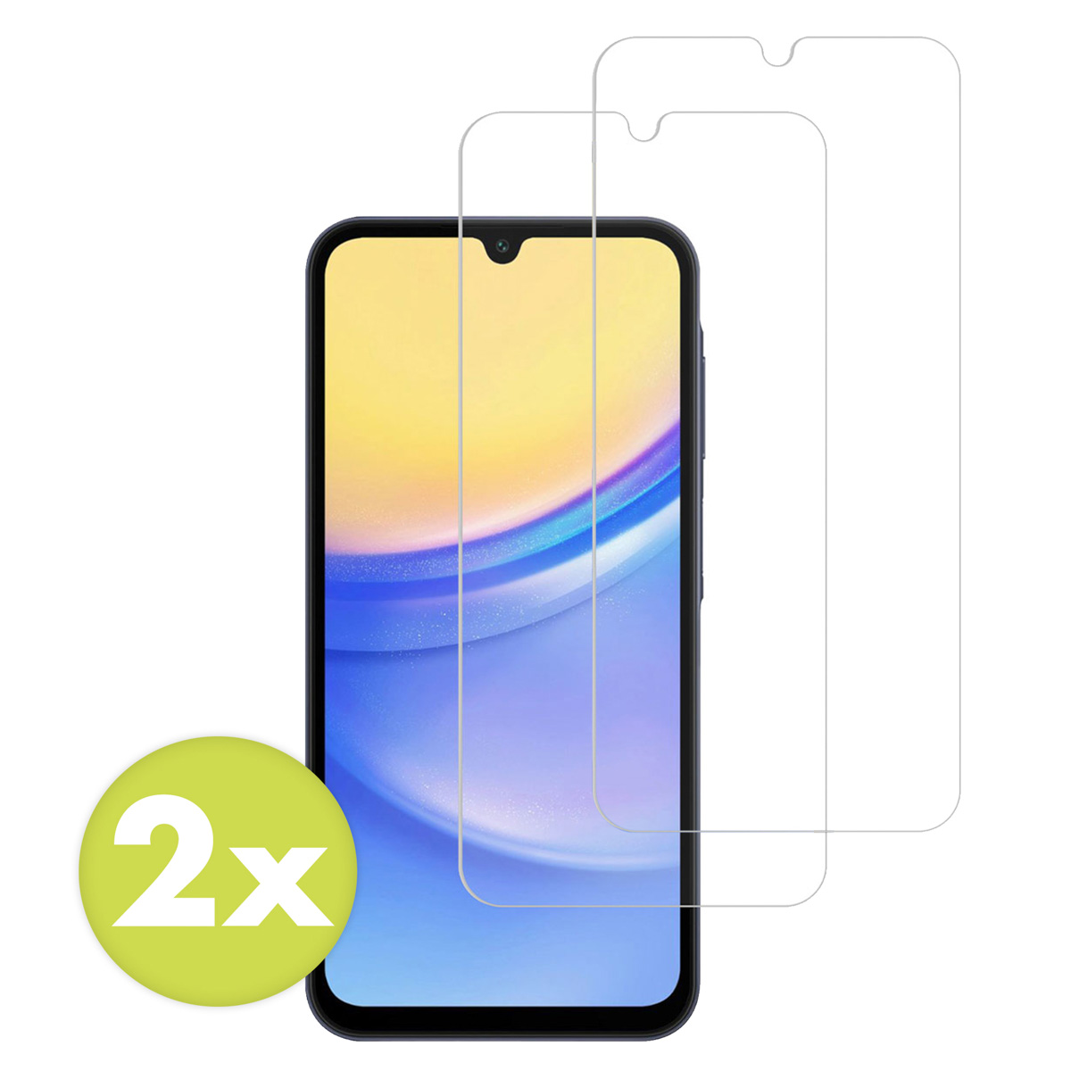 Accezz Gehard Glas Screenprotector 2-pack Samsung Galaxy A15 (5G/4G) - Afbeelding 3