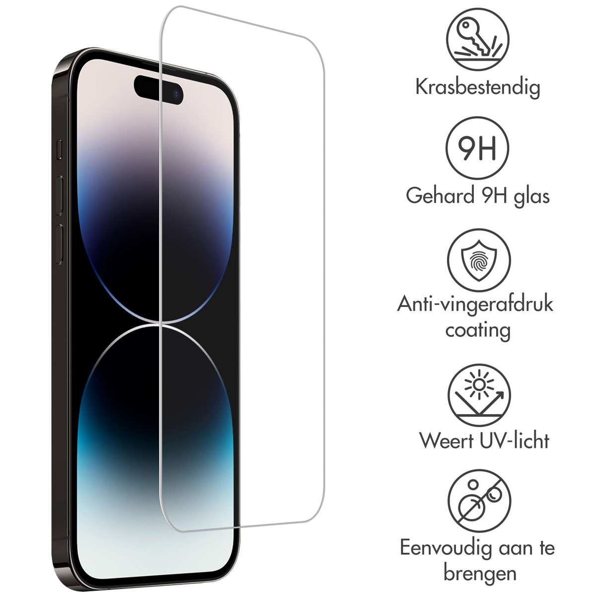 Accezz Gehard Glas Screenprotector 2-pack Apple iPhone 15 Plus / 15 Pro Max / 16 Plus - Afbeelding 5