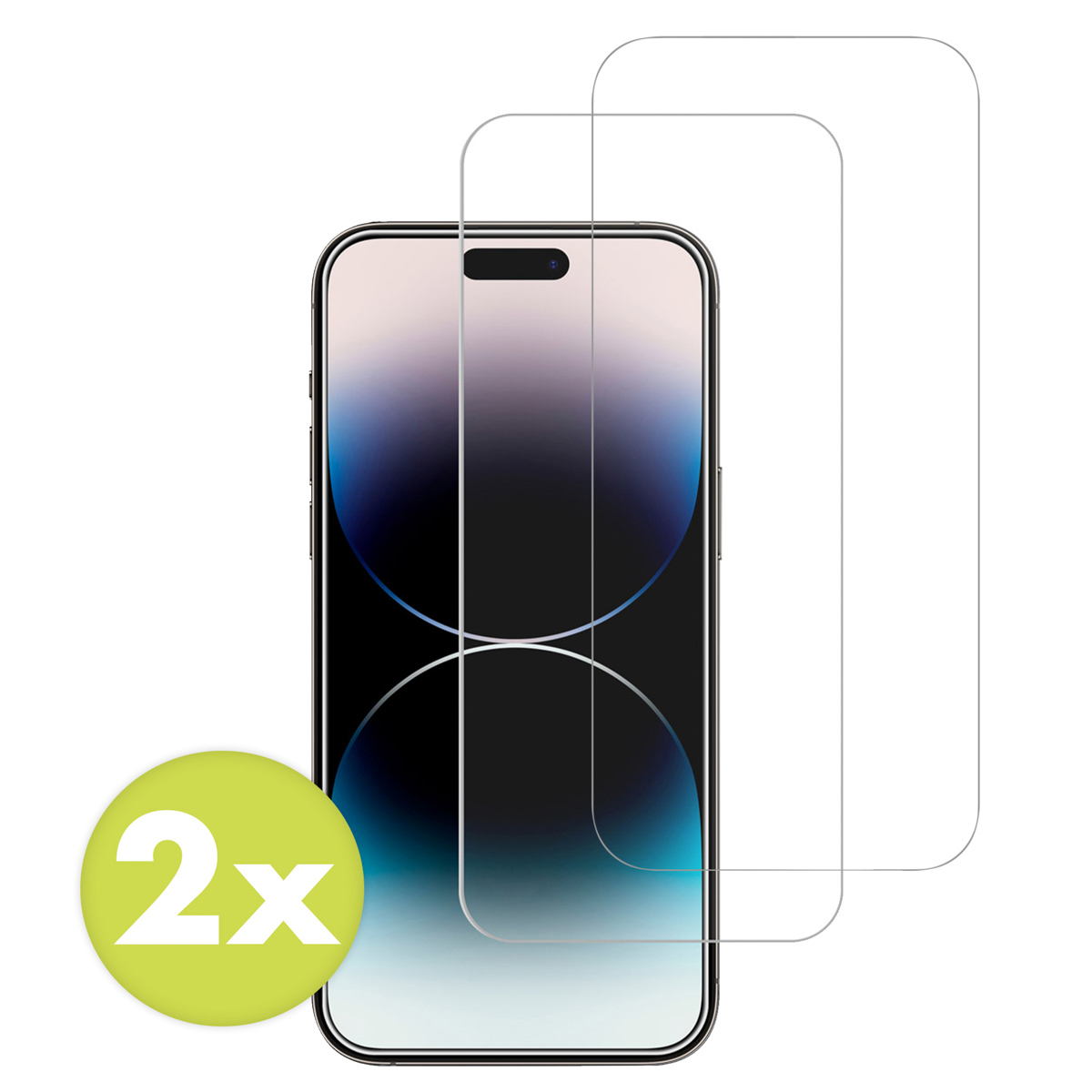 Accezz Gehard Glas Screenprotector 2-pack Apple iPhone 15 Plus / 15 Pro Max / 16 Plus - Afbeelding 2