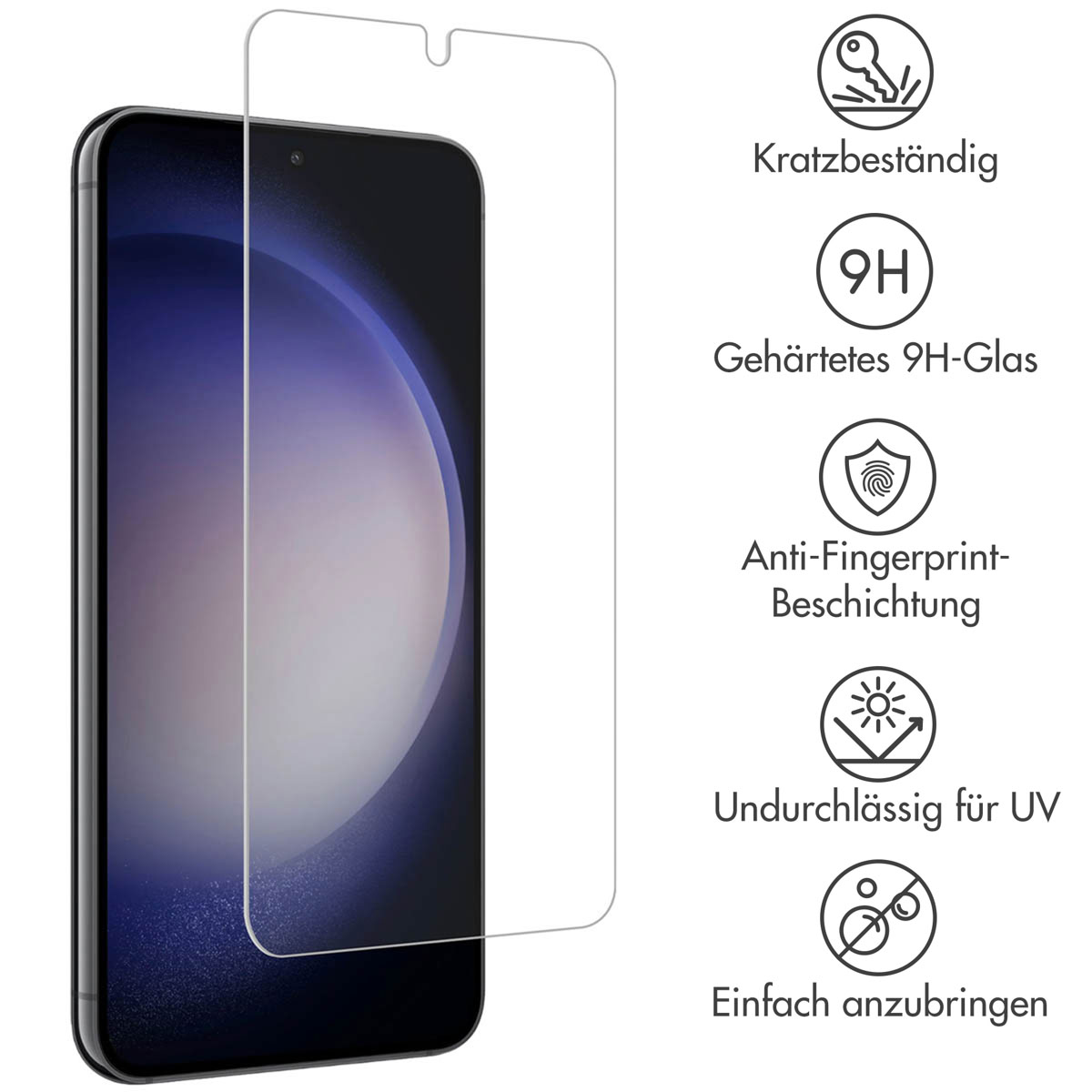 Accezz Gehard Glas Screenprotector 2-pack Samsung Galaxy S22 / S23 - Afbeelding 6