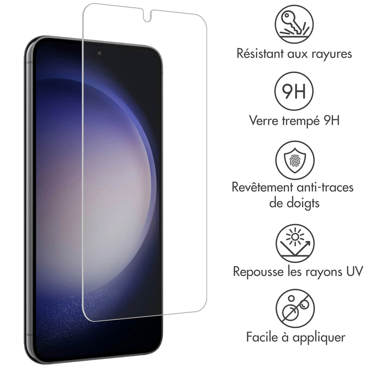 Accezz Gehard Glas Screenprotector 2-pack Samsung Galaxy S22 / S23 - Afbeelding 4