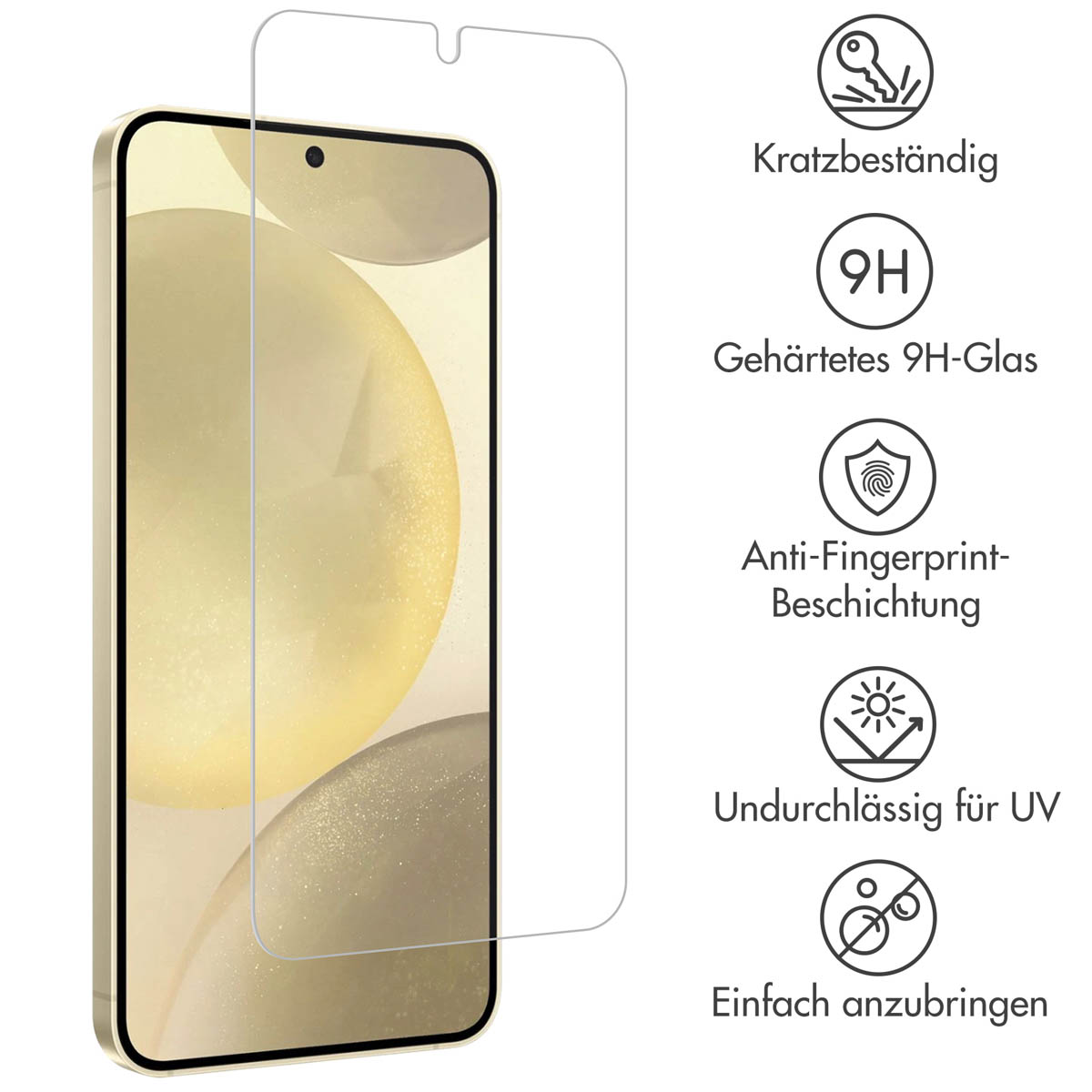 Accezz Gehard Glas Screenprotector 2-pack Samsung Galaxy S24 Plus / S25 Plus - Afbeelding 6