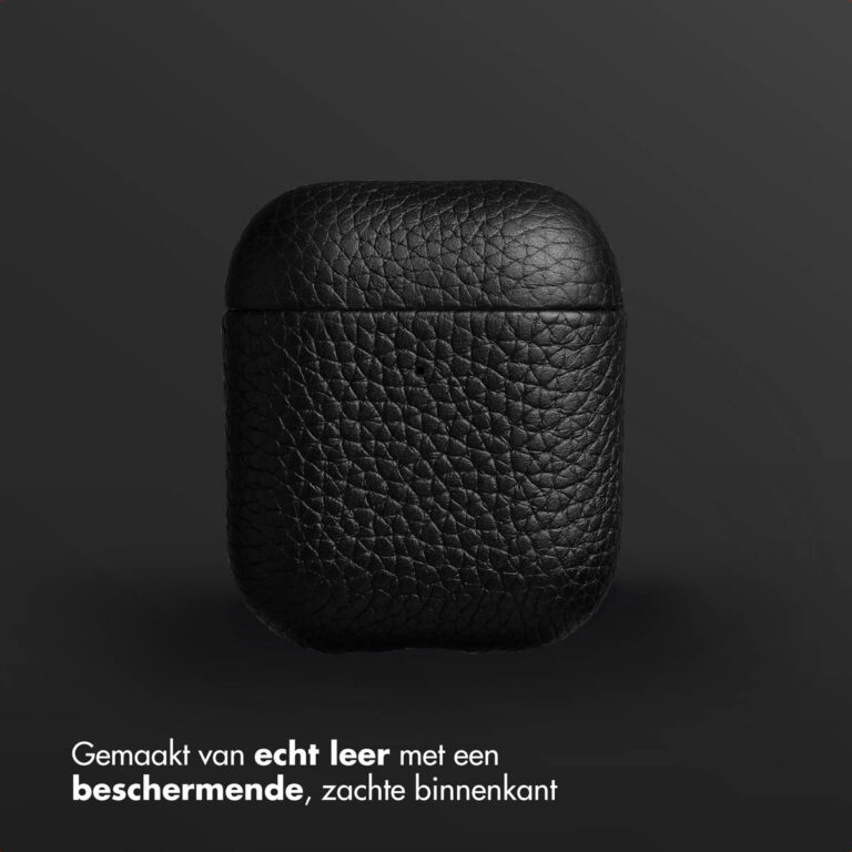 Accezz Echt Leren Case AirPods 1 / 2 - Zwart - Afbeelding 10