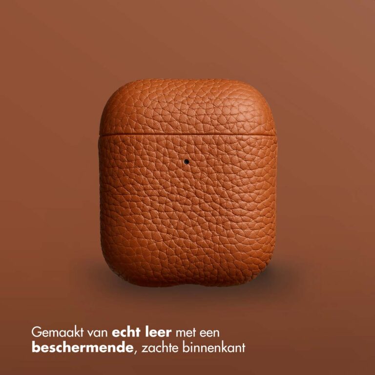 Accezz Echt Leren Case AirPods 1 / 2 - Cognac - Afbeelding 10