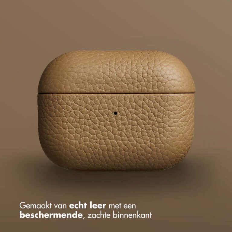 Accezz Echt Leren Case AirPods Pro - Taupe - Afbeelding 10