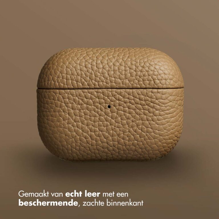 Accezz Echt Leren Case AirPods Pro 2 - Taupe - Afbeelding 10