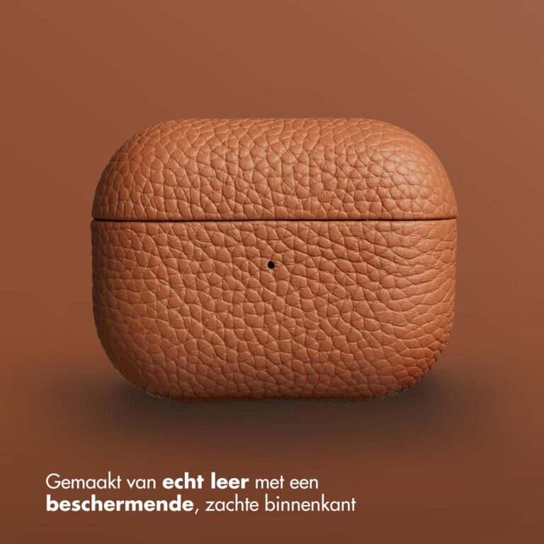 Accezz Echt Leren Case AirPods Pro 2 - Cognac - Afbeelding 10