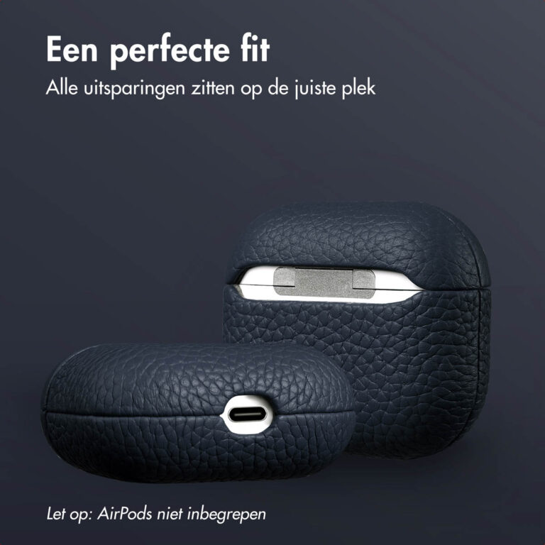 Accezz Echt Leren Case AirPods 3 - Donkerblauw - Afbeelding 7