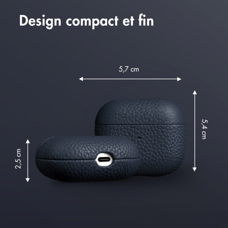Accezz Echt Leren Case AirPods 3 - Donkerblauw - Afbeelding 10