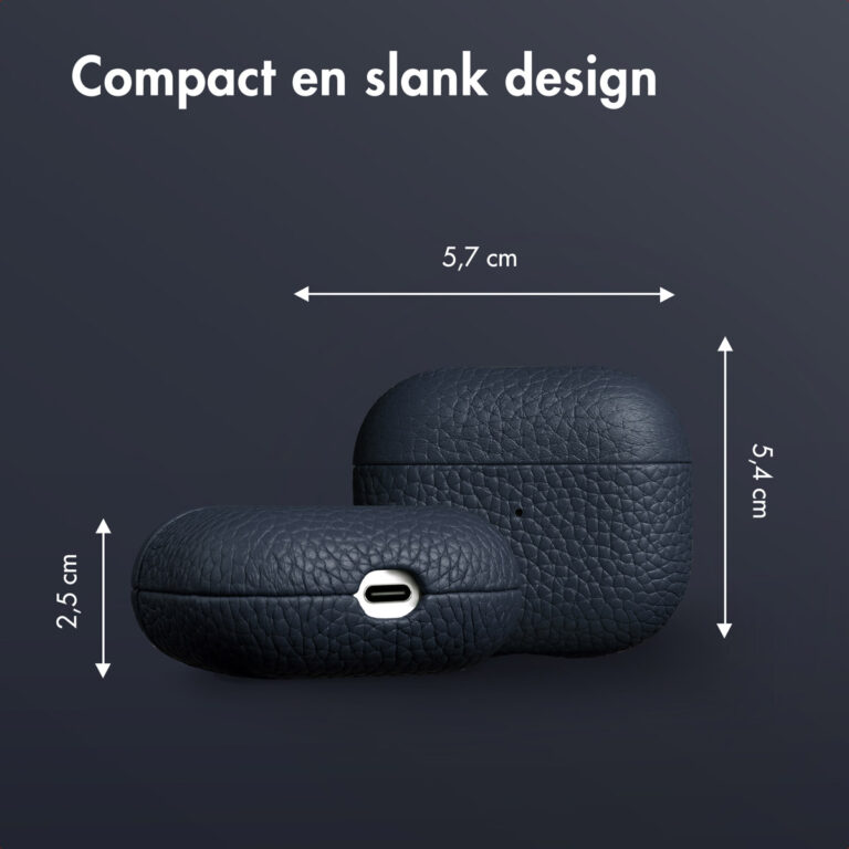 Accezz Echt Leren Case AirPods 3 - Donkerblauw - Afbeelding 6