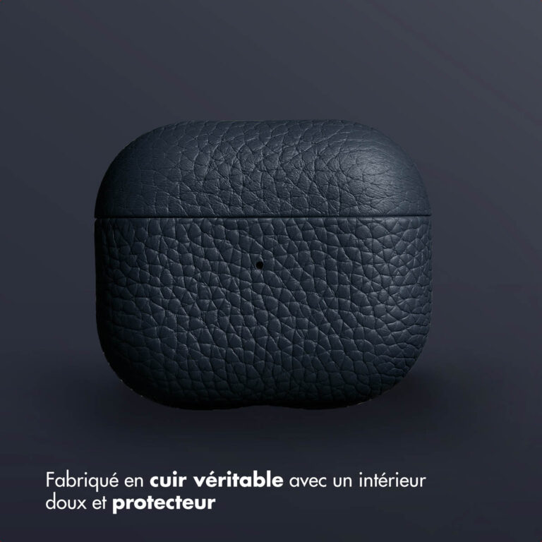 Accezz Echt Leren Case AirPods 3 - Donkerblauw - Afbeelding 8