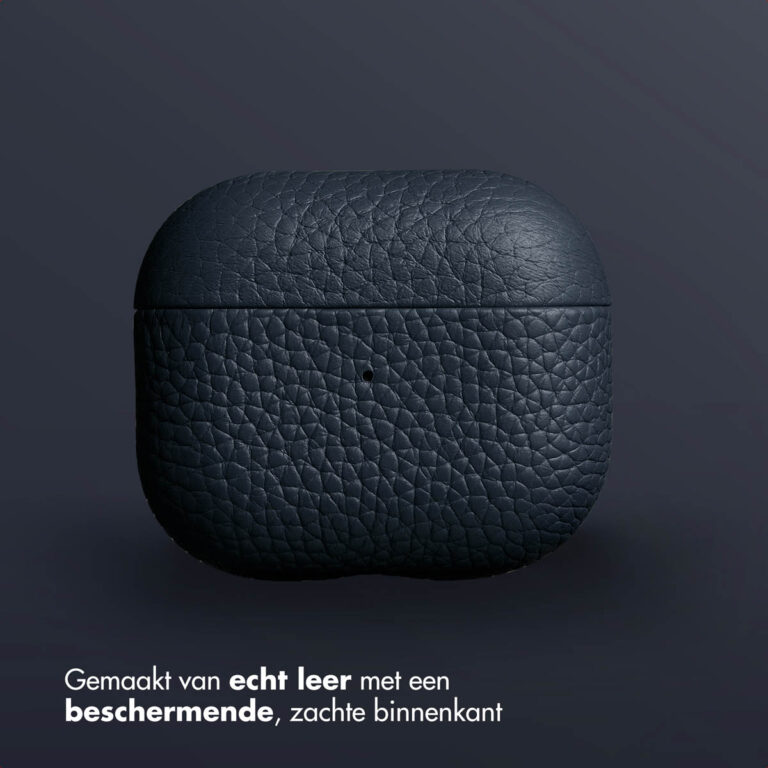 Accezz Echt Leren Case AirPods 3 - Donkerblauw - Afbeelding 4