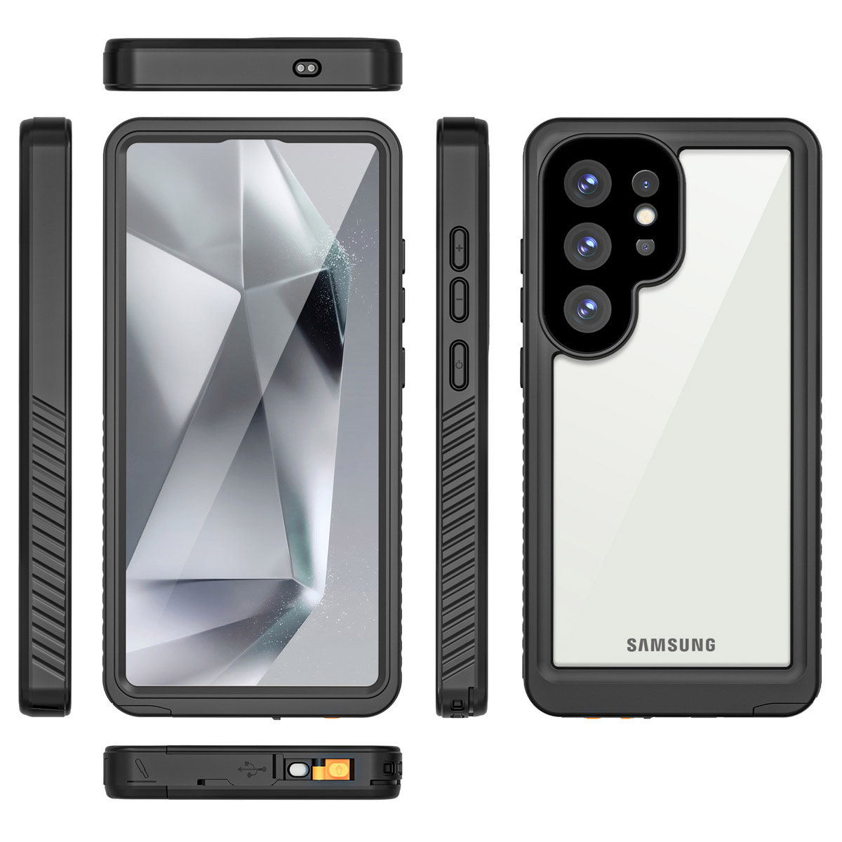 Redpepper Dot Plus Waterproof Backcover Samsung Galaxy S25 Ultra - Zwart - Afbeelding 3