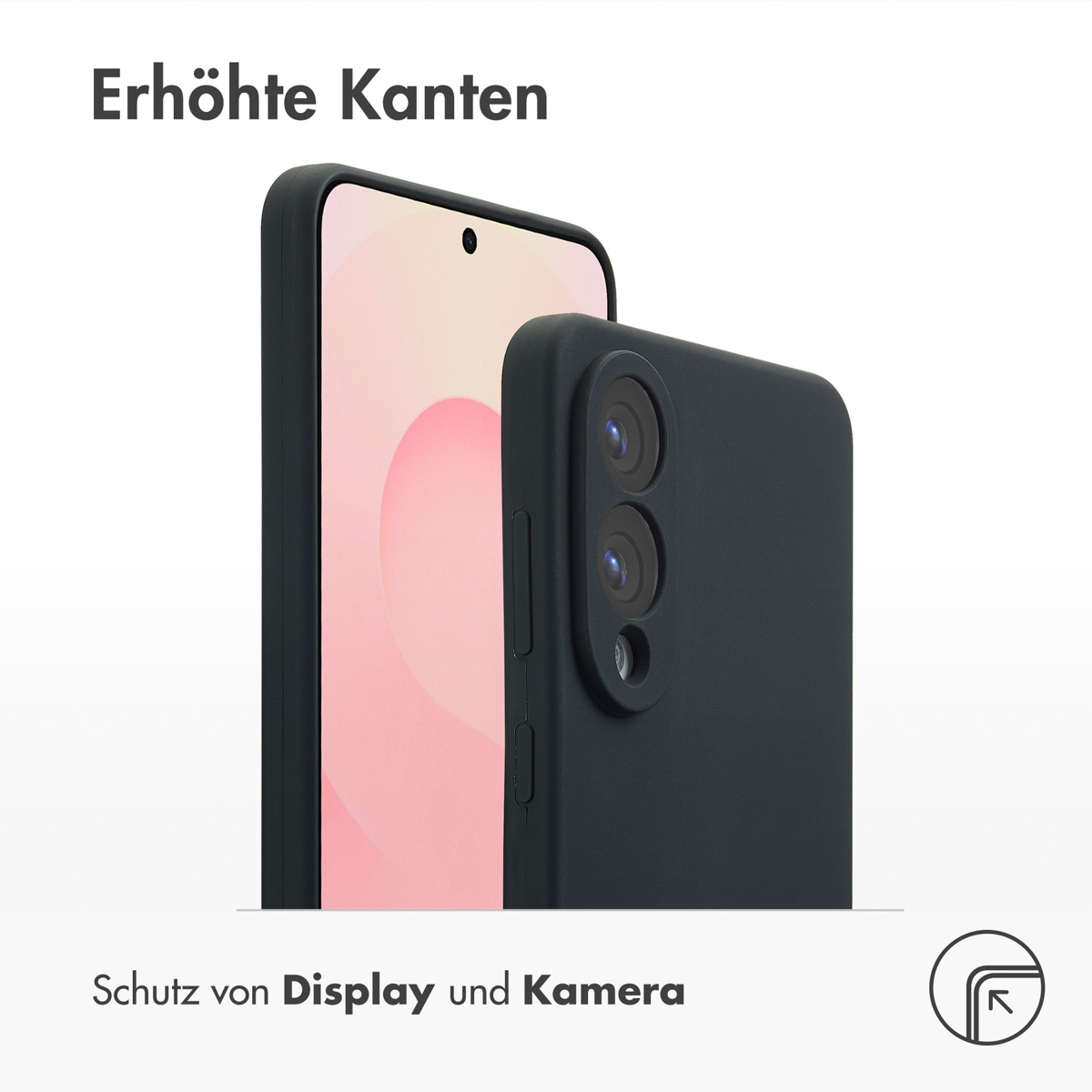 Accezz Liquid Silicone Backcover met MagSafe Samsung Galaxy S25 Edge - Zwart - Afbeelding 8