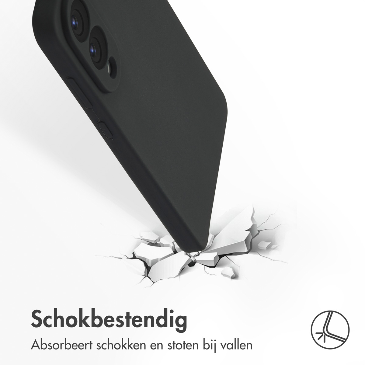 Accezz Liquid Silicone Backcover met MagSafe Samsung Galaxy S25 Edge - Zwart - Afbeelding 3