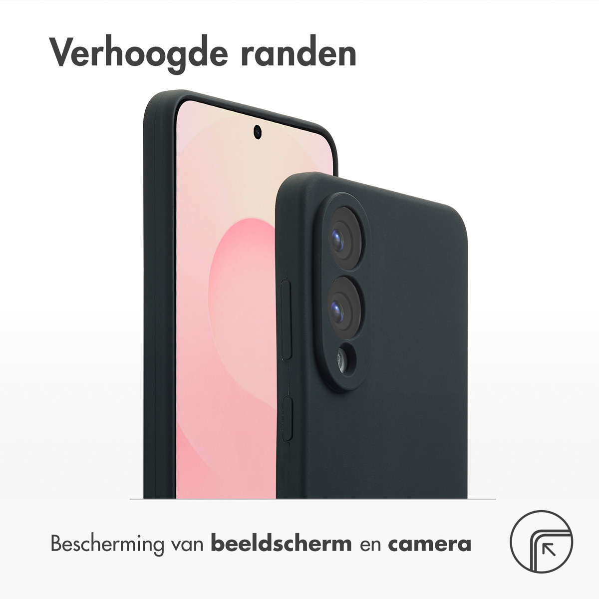 Accezz Liquid Silicone Backcover met MagSafe Samsung Galaxy S25 Edge - Zwart - Afbeelding 2