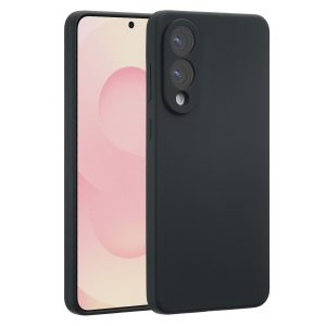 Accezz Liquid Silicone Backcover met MagSafe Samsung Galaxy S25 Edge - Zwart