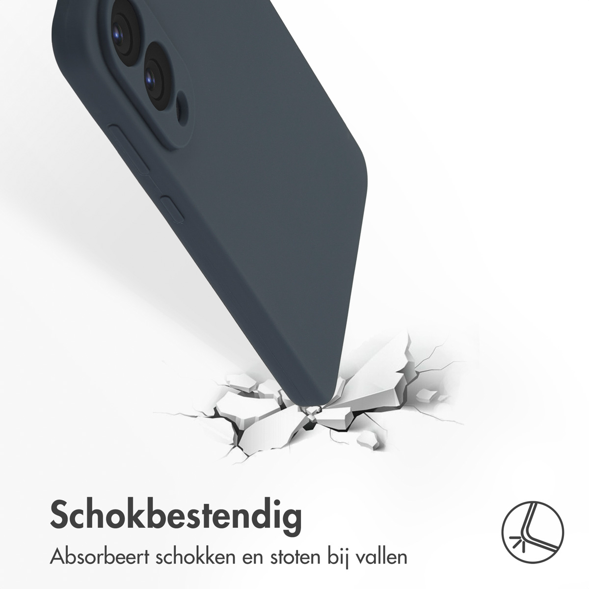 Accezz Liquid Silicone Backcover met MagSafe Samsung Galaxy S25 Edge - Donkerblauw - Afbeelding 2