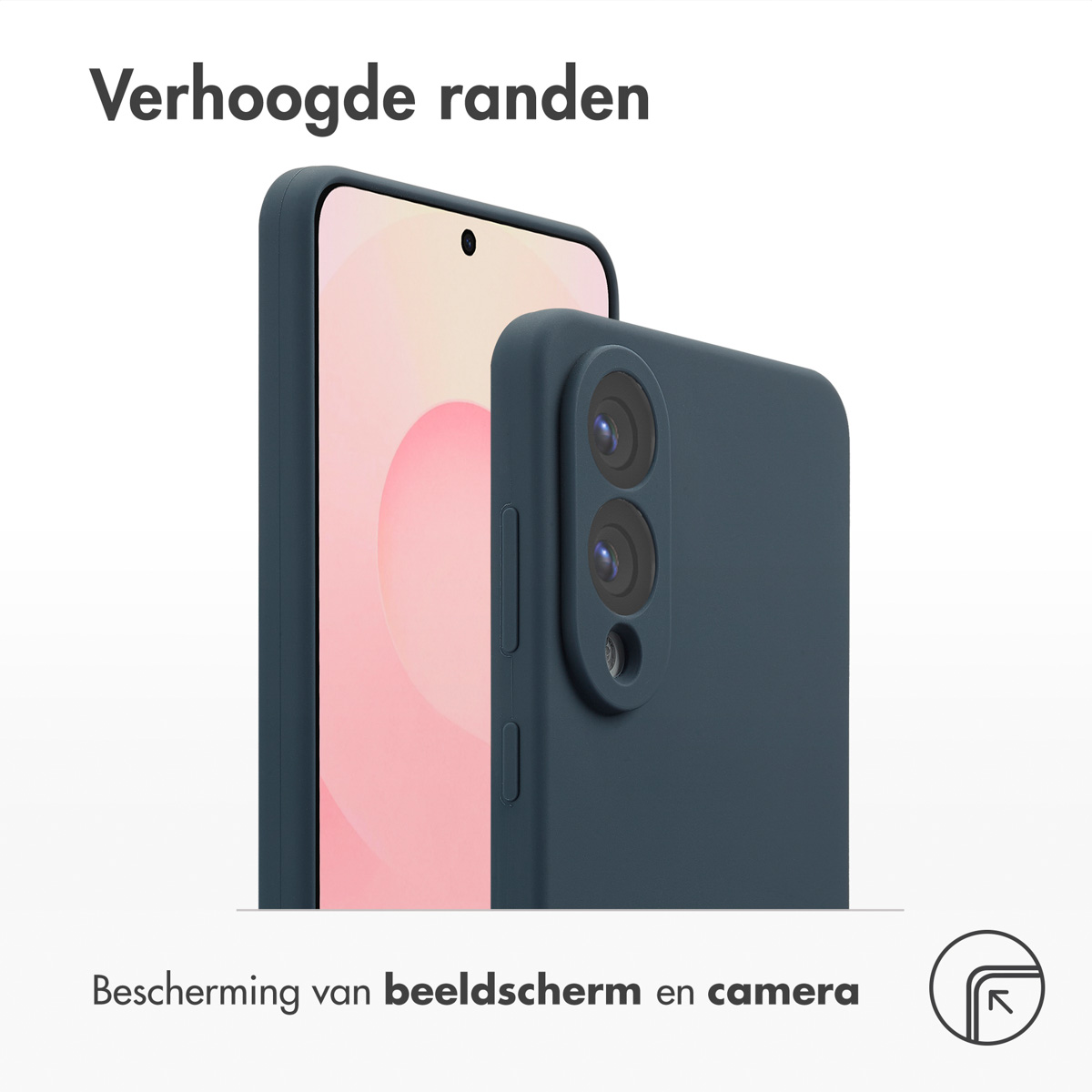 Accezz Liquid Silicone Backcover met MagSafe Samsung Galaxy S25 Edge - Donkerblauw - Afbeelding 3