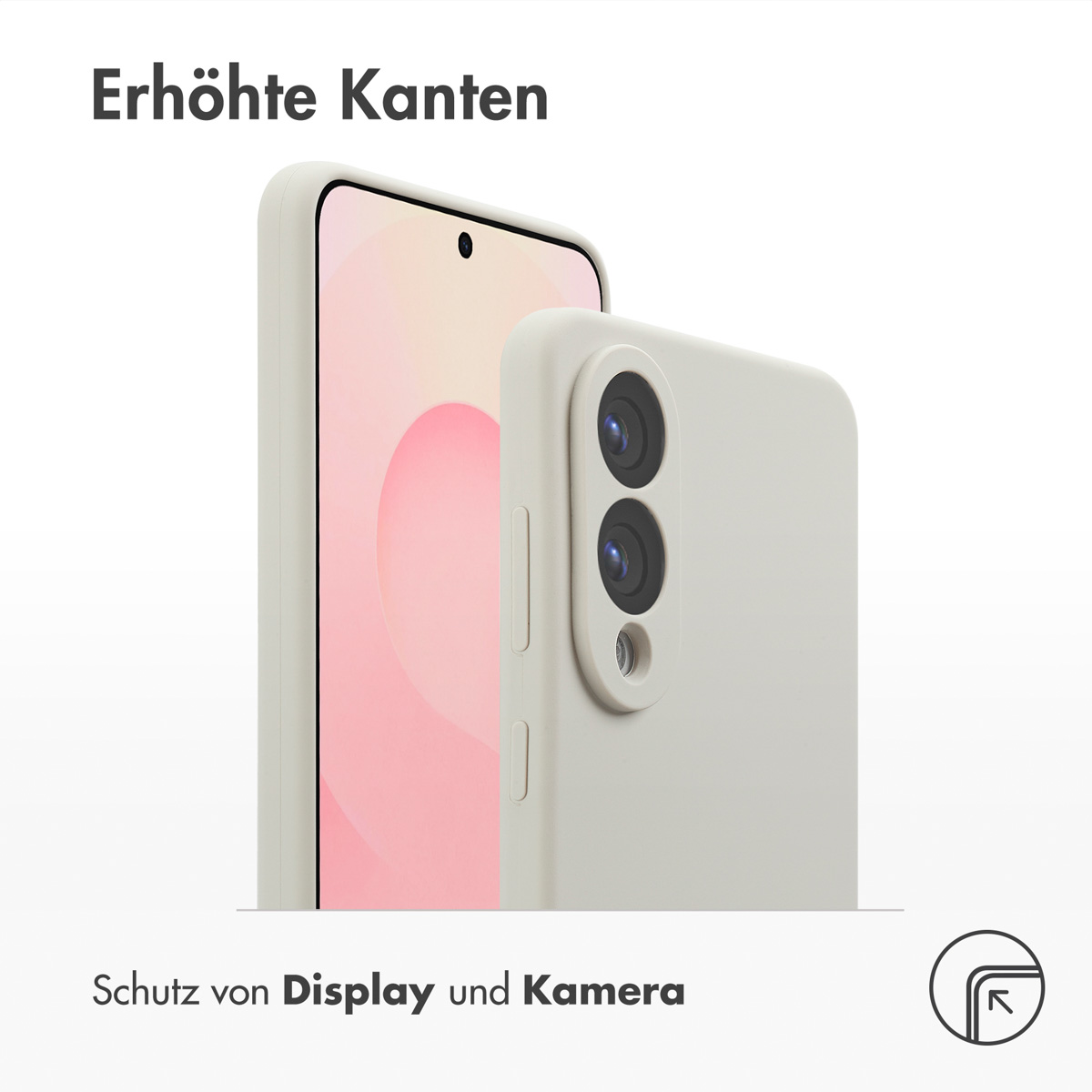 Accezz Liquid Silicone Backcover met MagSafe Samsung Galaxy S25 Edge - Stone - Afbeelding 8