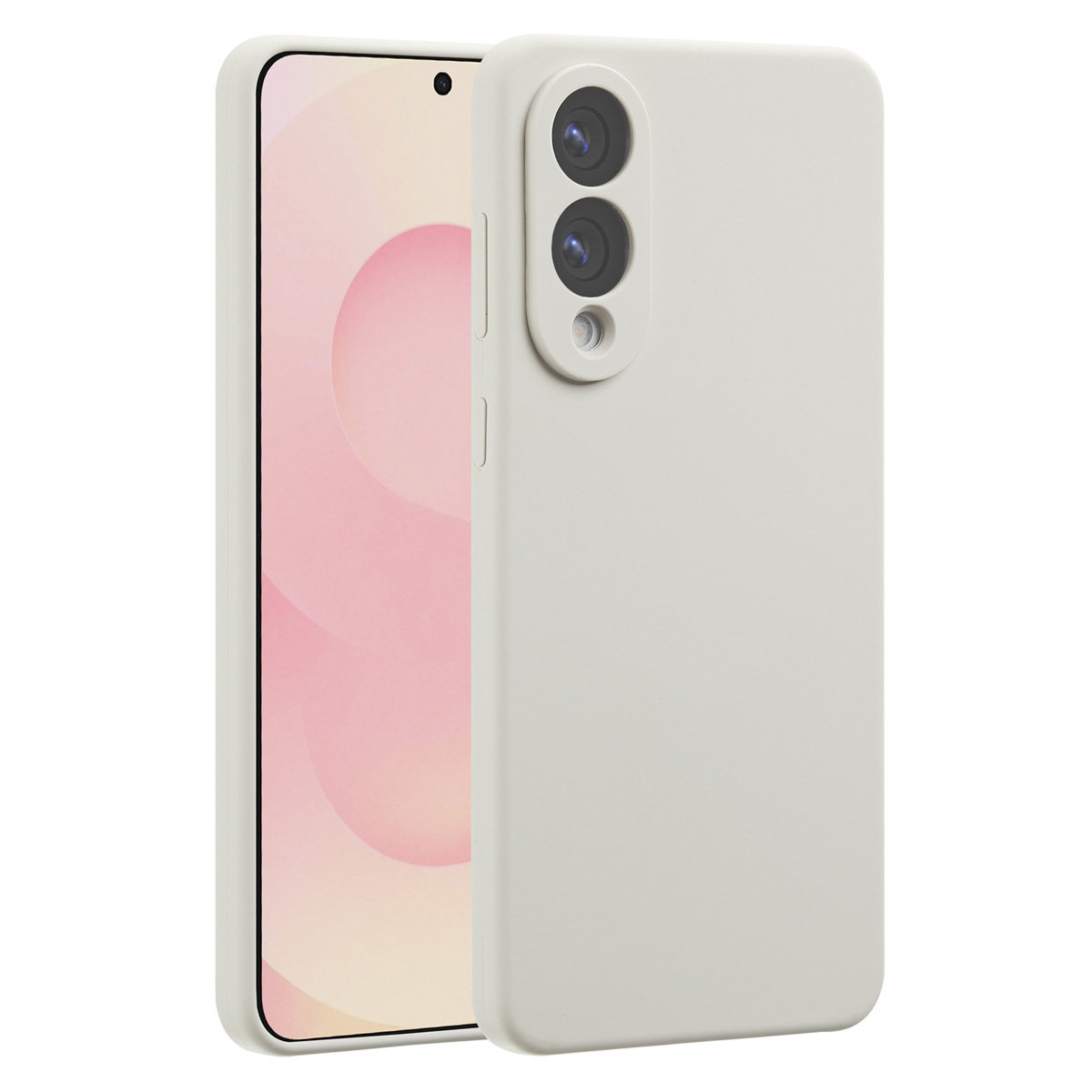 Accezz Liquid Silicone Backcover met MagSafe Samsung Galaxy S25 Edge - Stone - Afbeelding 4