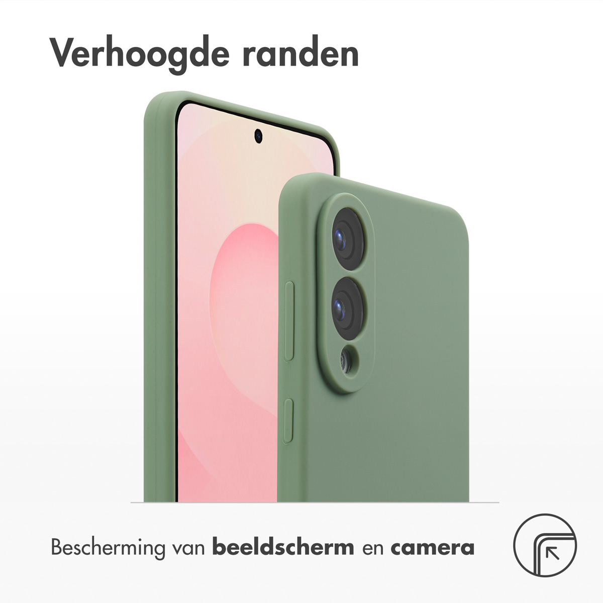 Accezz Liquid Silicone Backcover met MagSafe Samsung Galaxy S25 Edge - Cooper Green - Afbeelding 2