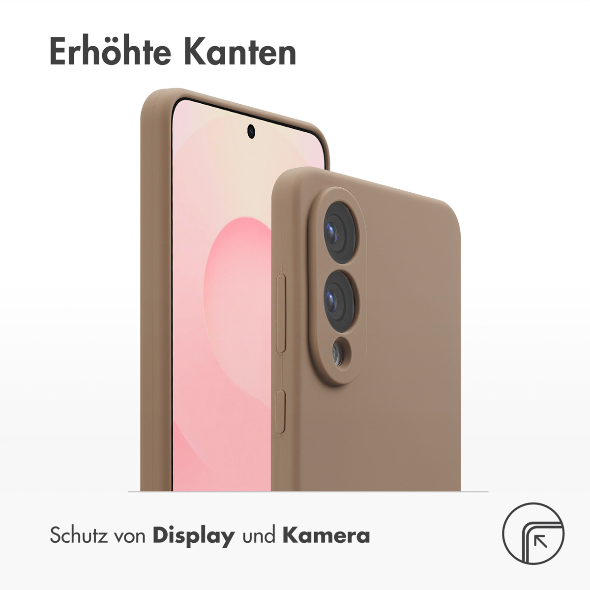 Accezz Liquid Silicone Backcover met MagSafe Samsung Galaxy S25 Edge - Lichtbruin - Afbeelding 8