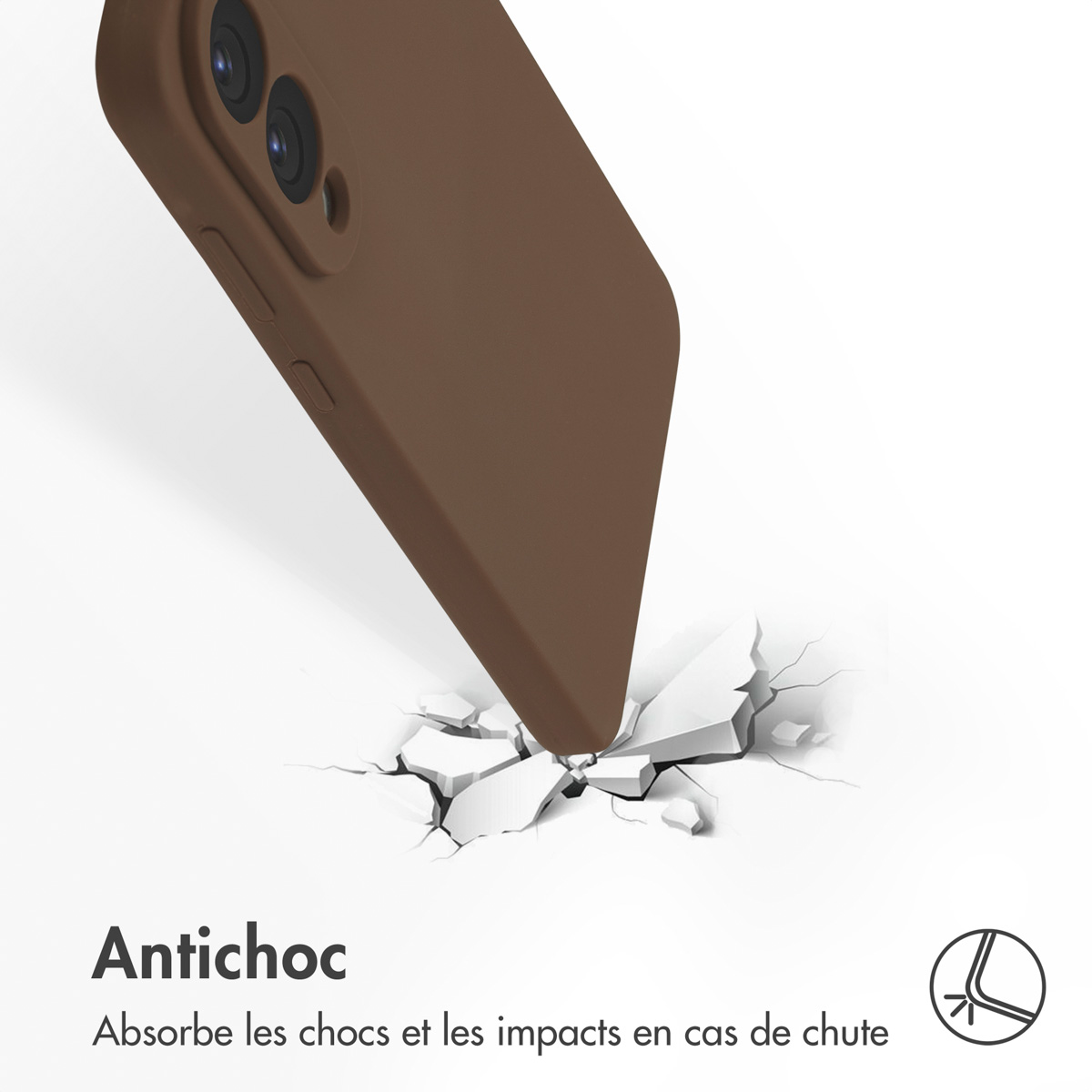 Accezz Liquid Silicone Backcover met MagSafe Samsung Galaxy S25 Edge - New Tea Brown - Afbeelding 6