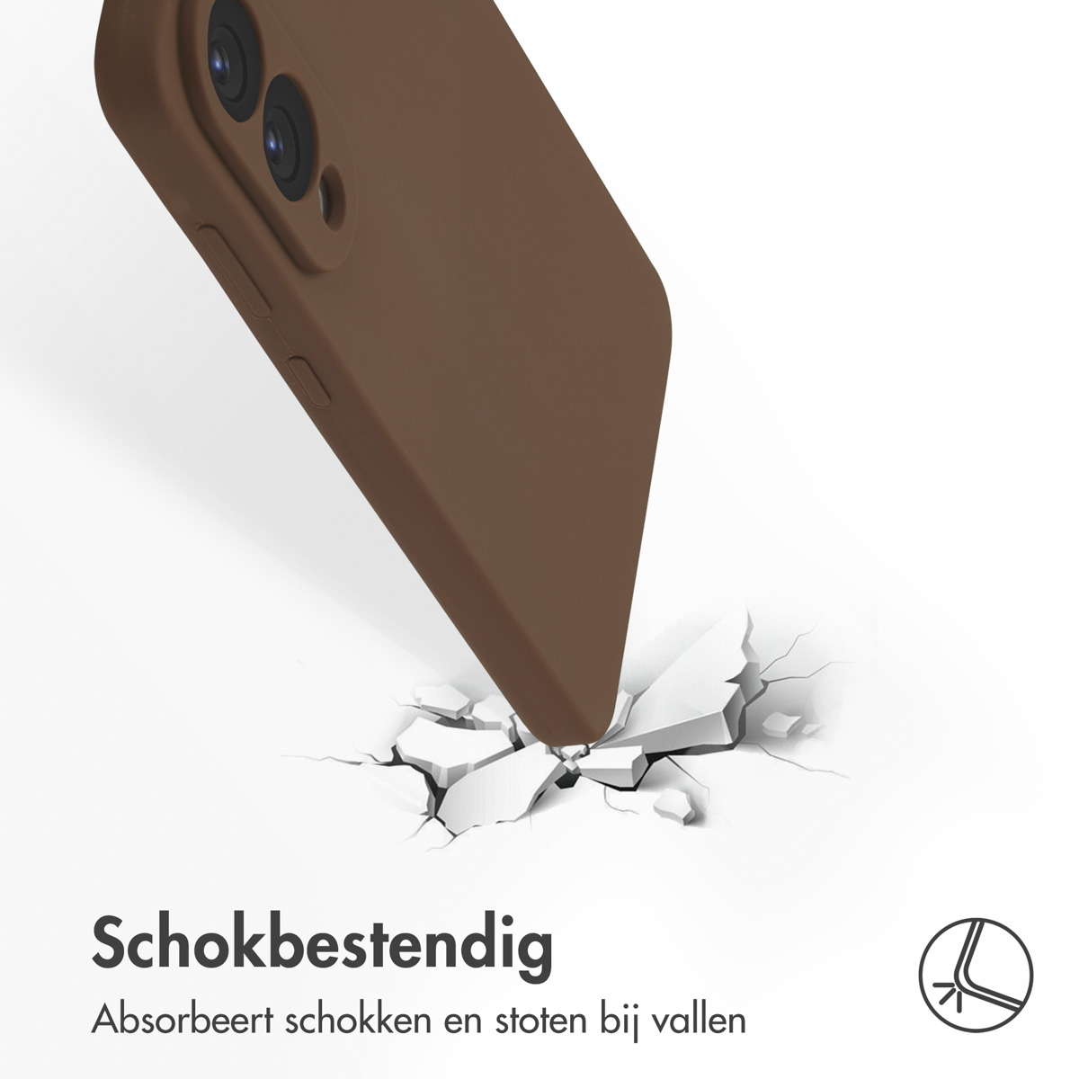 Accezz Liquid Silicone Backcover met MagSafe Samsung Galaxy S25 Edge - New Tea Brown - Afbeelding 3