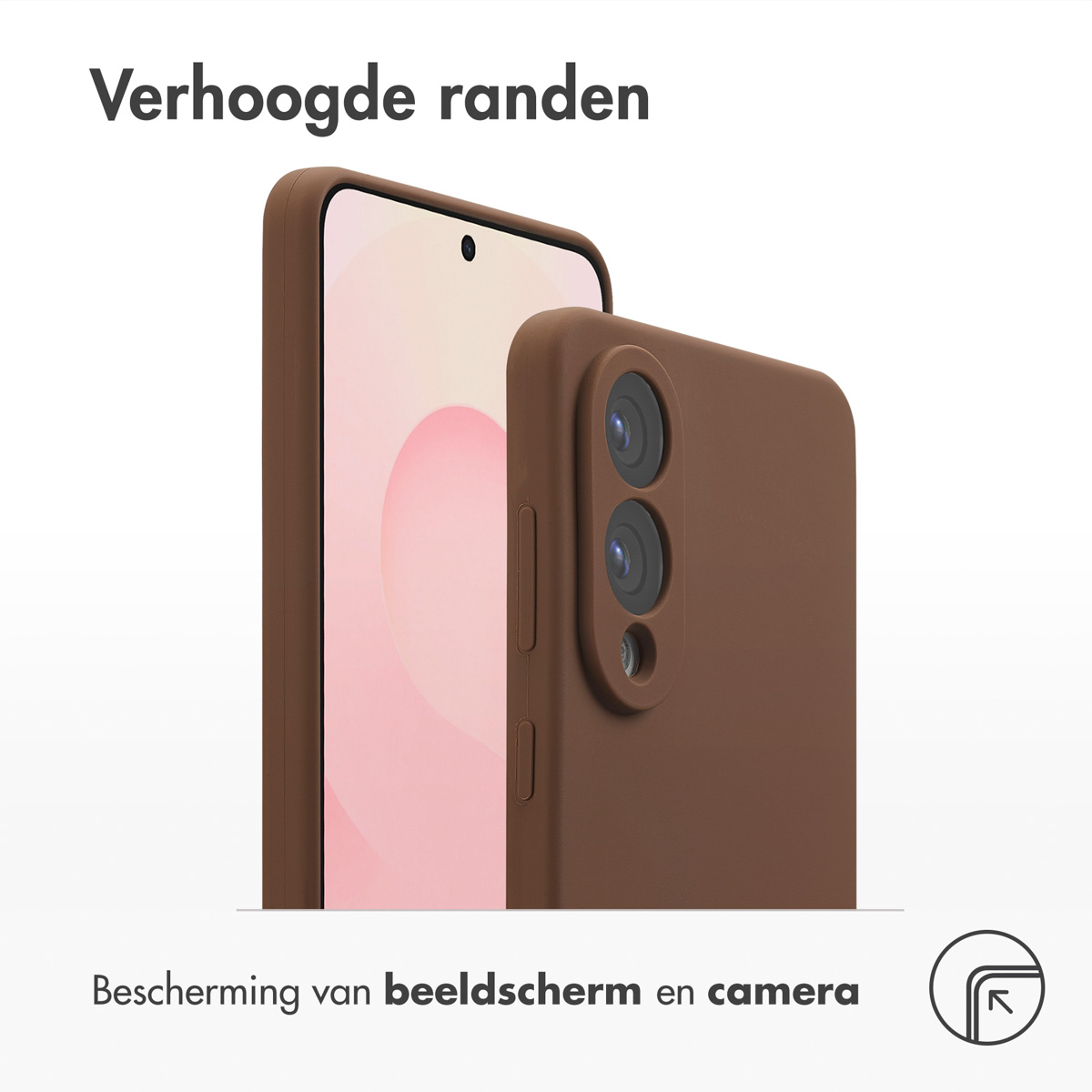 Accezz Liquid Silicone Backcover met MagSafe Samsung Galaxy S25 Edge - New Tea Brown - Afbeelding 2