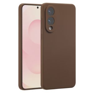 Accezz Liquid Silicone Backcover met MagSafe Samsung Galaxy S25 Edge - New Tea Brown