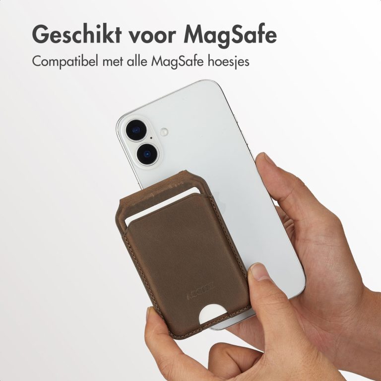 Accezz Vintage Leather MagSafe Kaarthouder met Standaard - Rustic Brown - Afbeelding 10