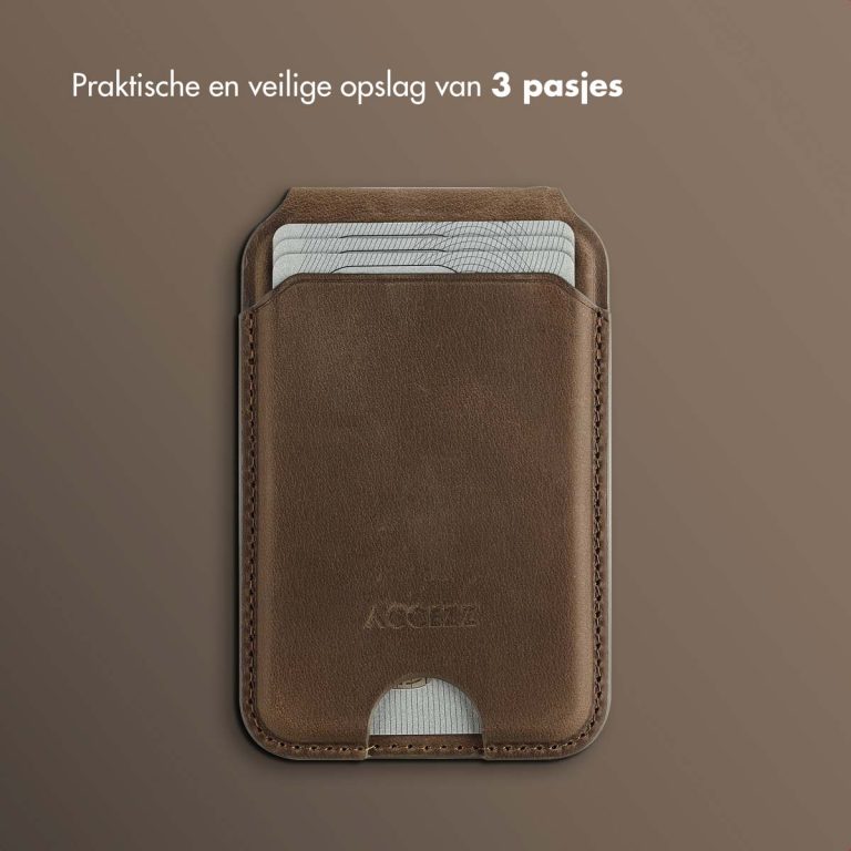 Accezz Vintage Leather MagSafe Kaarthouder met Standaard - Rustic Brown - Afbeelding 5