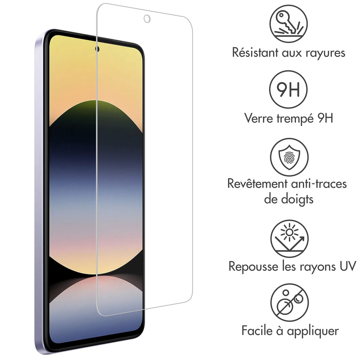 Accezz Gehard Glas Screenprotector Xiaomi Redmi Note 14 5G / 4G - Afbeelding 5