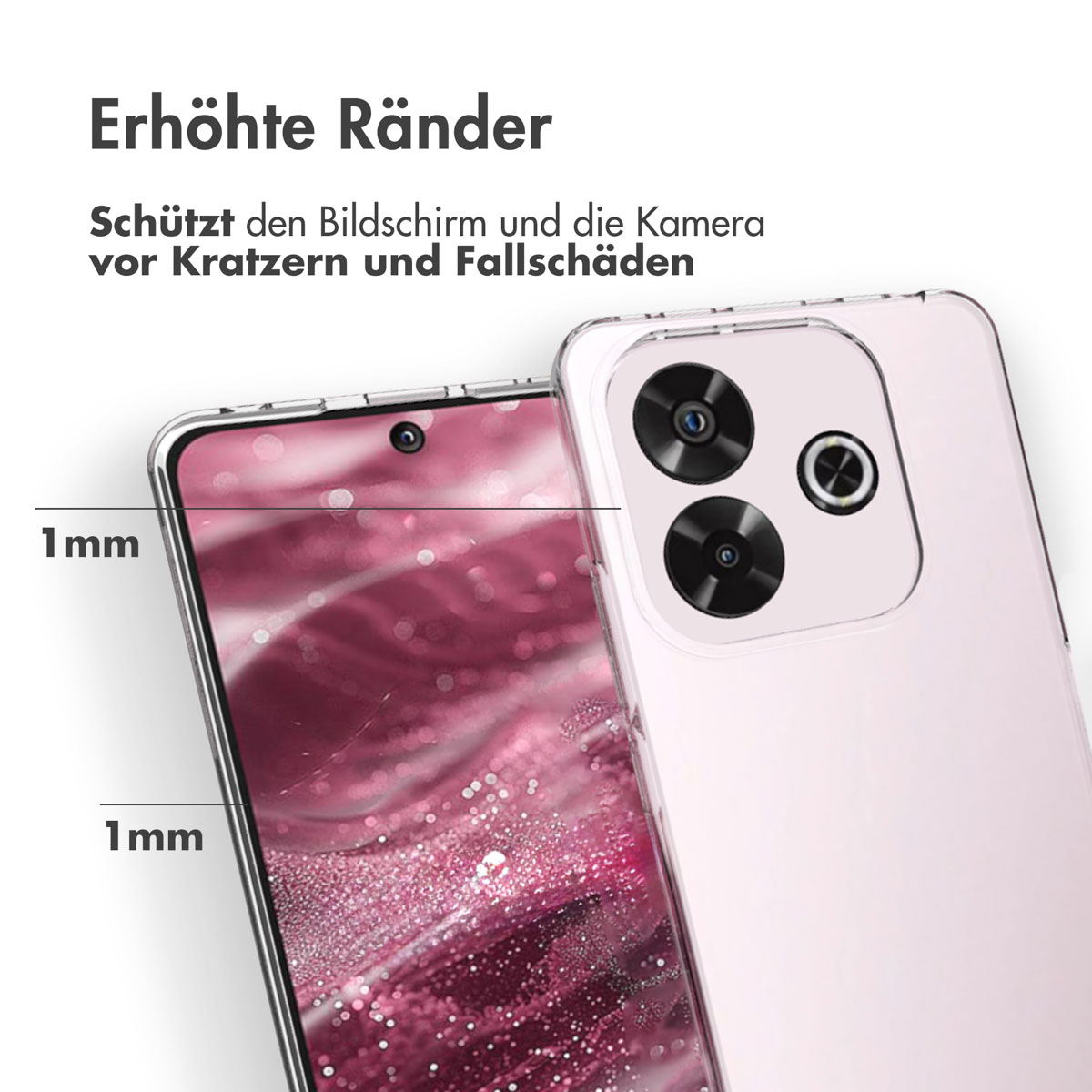 Accezz Clear Backcover Xiaomi Redmi Note 14 (5G) - Transparant - Afbeelding 7