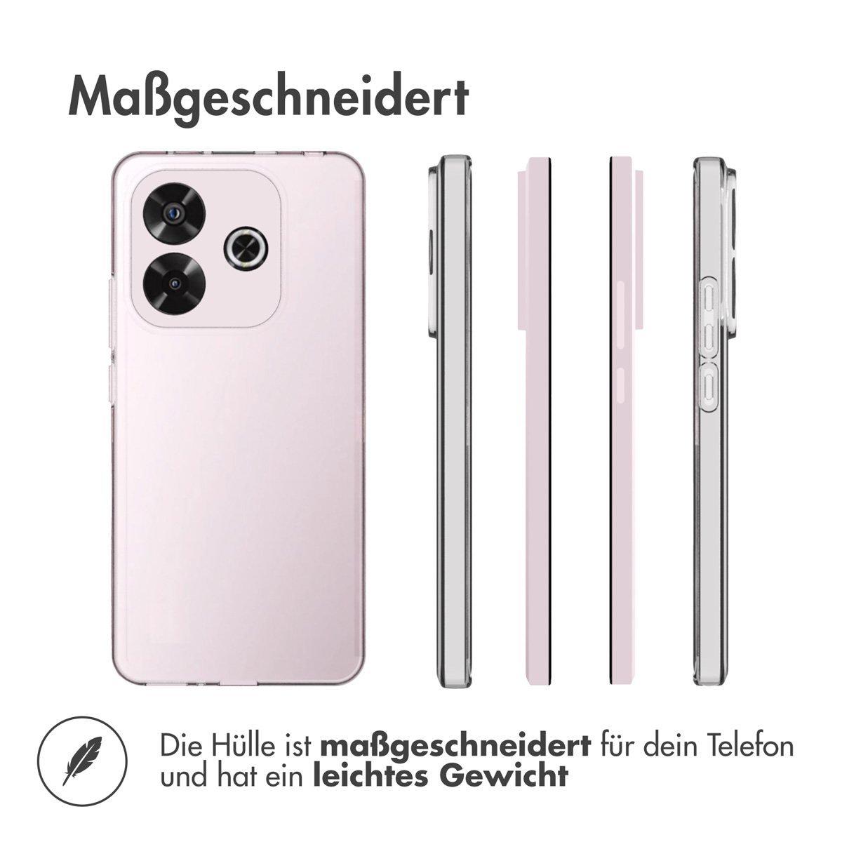 Accezz Clear Backcover Xiaomi Redmi Note 14 (5G) - Transparant - Afbeelding 10